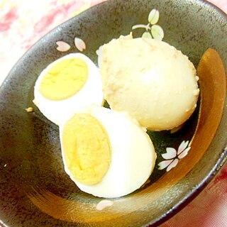 一晩待ってね❤茹で卵の味噌・マヨ・生姜漬け❤